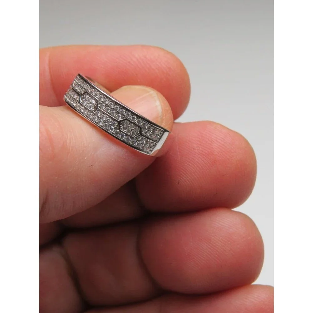 *925 Sterling Silver Diamond Band